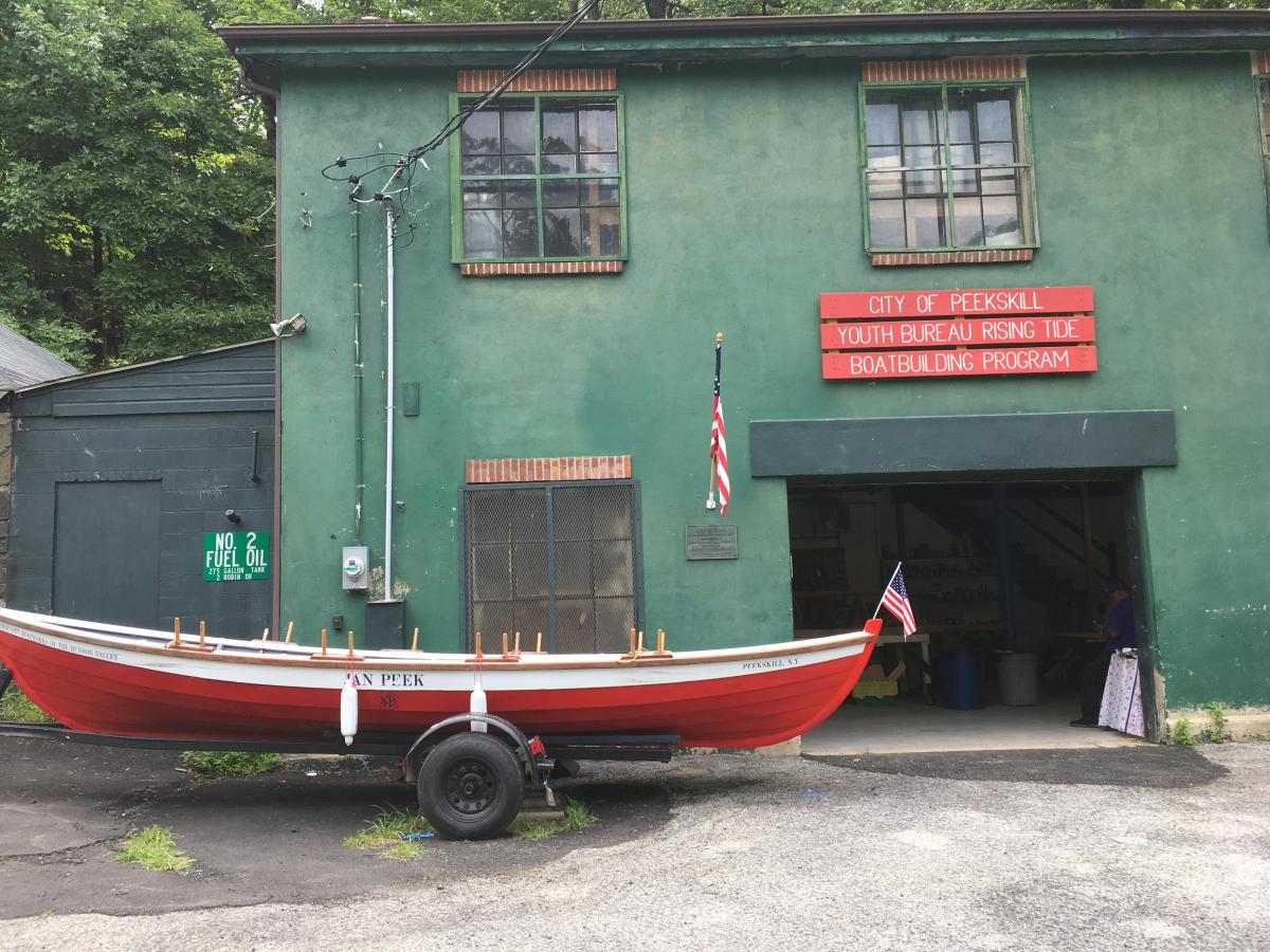 Boat next to Building