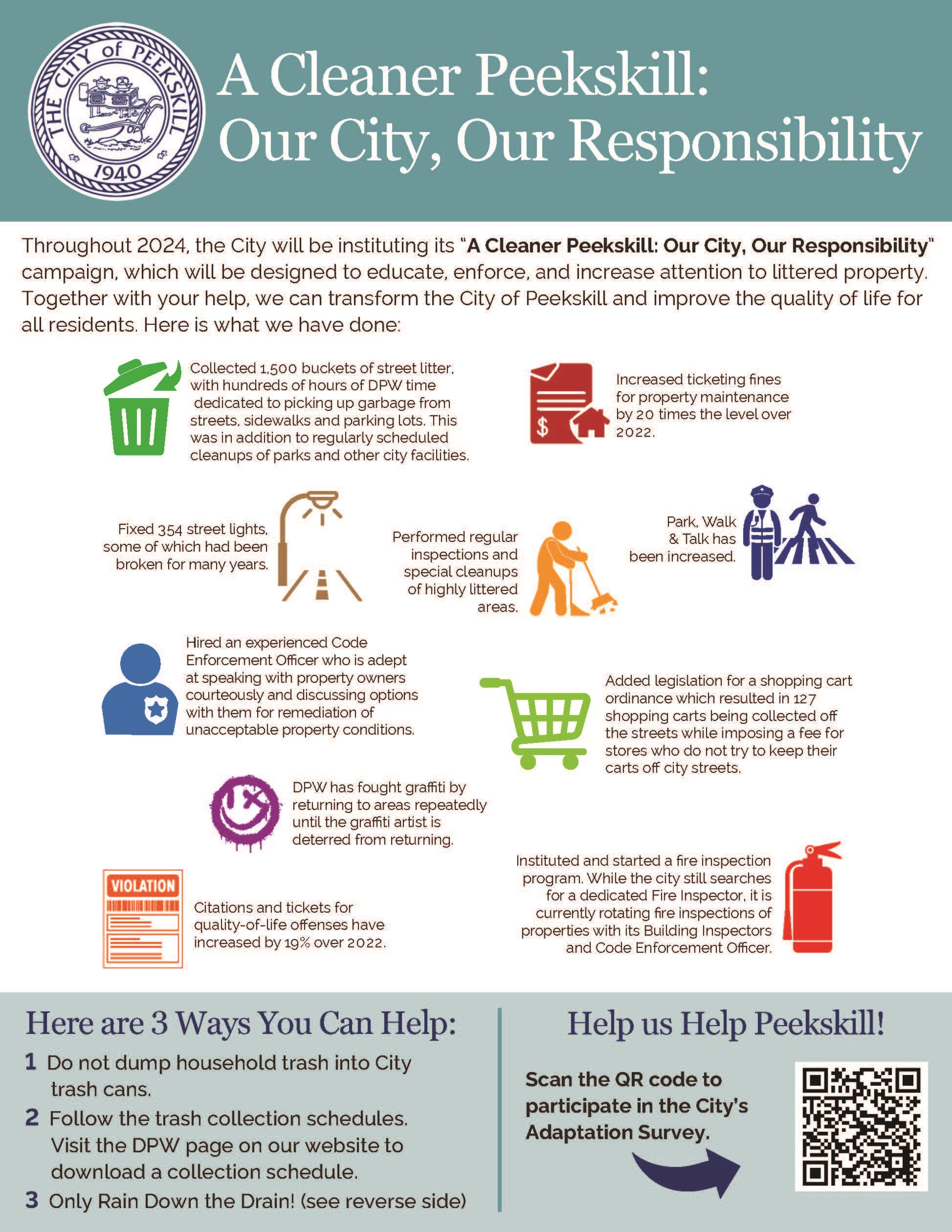 Cleaner Peekskill Infographic